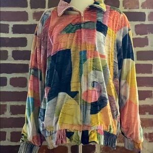 Vintage 80's Abstract Velvet Jacket